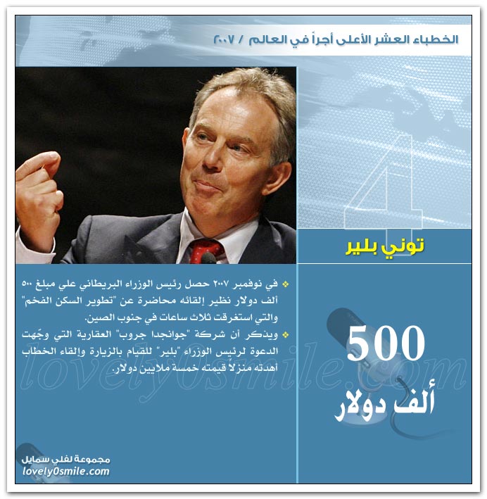 الخطباء العشر الأعلى أجراً في العالم 2007