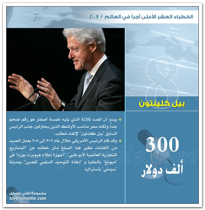 الخطباء العشر الأعلى أجراً في العالم 2007