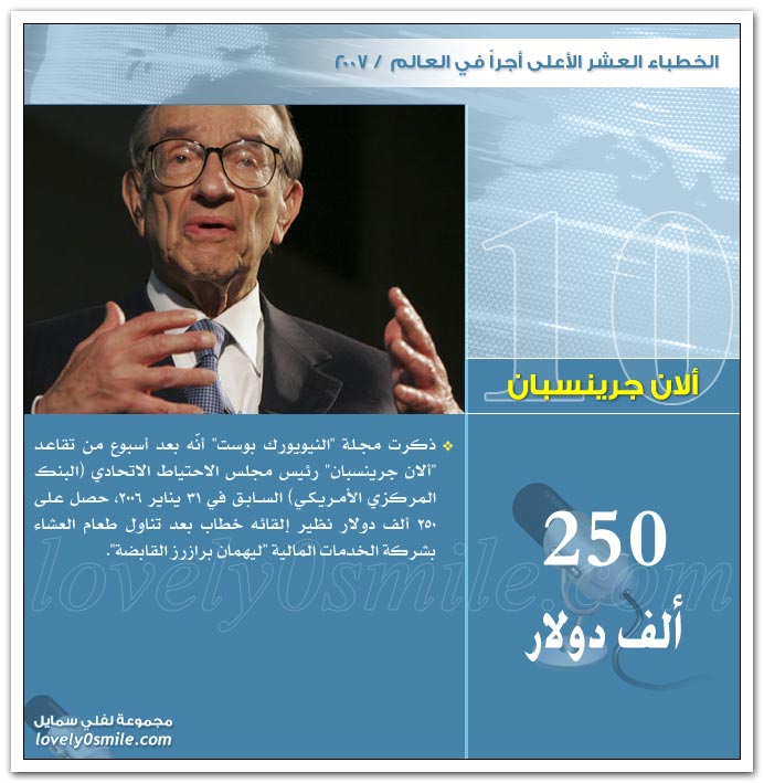 الخطباء العشر الأعلى أجراً في العالم 2007