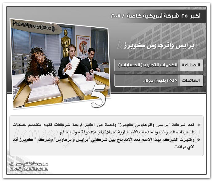 أكبر 25 شركة أمريكية خاصة 2007