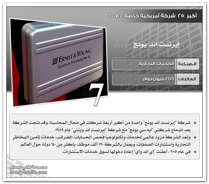 أكبر 25 شركة أمريكية خاصة 2007