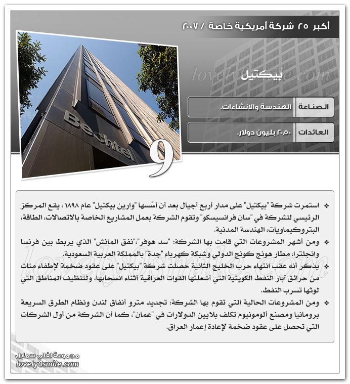 أكبر 25 شركة أمريكية خاصة 2007