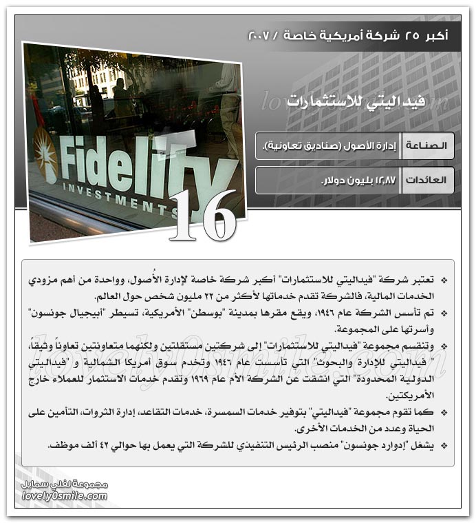 أكبر 25 شركة أمريكية خاصة 2007