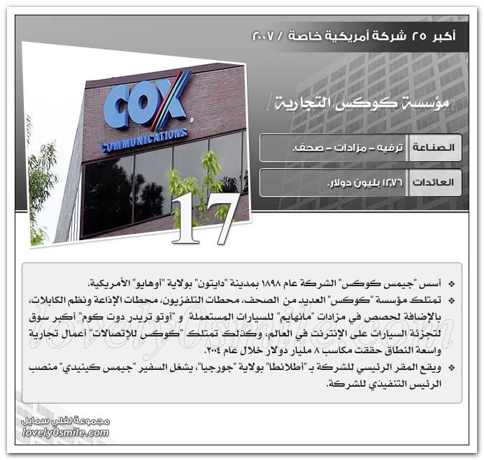 أكبر 25 شركة أمريكية خاصة 2007