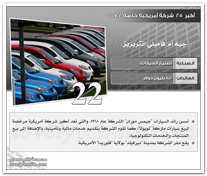 أكبر 25 شركة أمريكية خاصة 2007