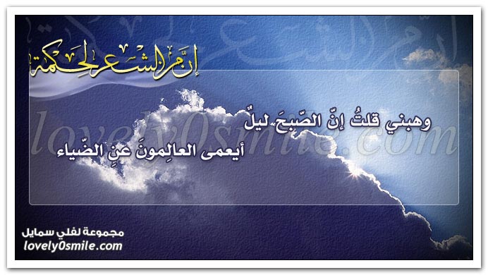 وهبني قلت إن الصبح ليل أيعمى العالمون عن الضياء