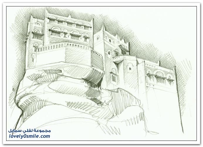 صور لليمن بريشة رسام ألماني يرسم اليمن بالفحم