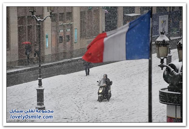 صور بركان جبل مايون + الثلوج تجتاح باريس + أوروبا تكسوها الثلوج