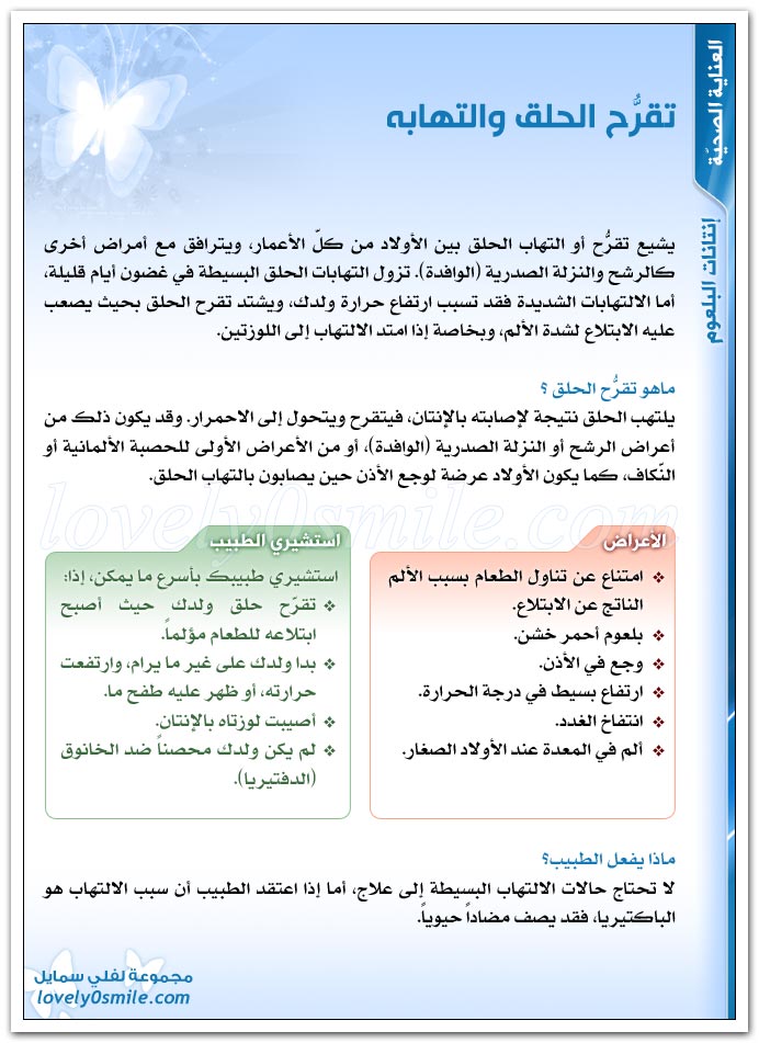 تقرح الحلق والتهابه