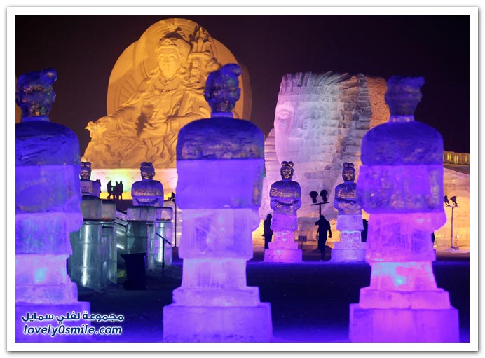 صور مهرجان نحت الجليد والثلوج في مدينة هاربين في الصين