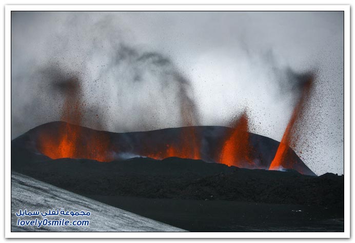 صور من بركان أيسلندا