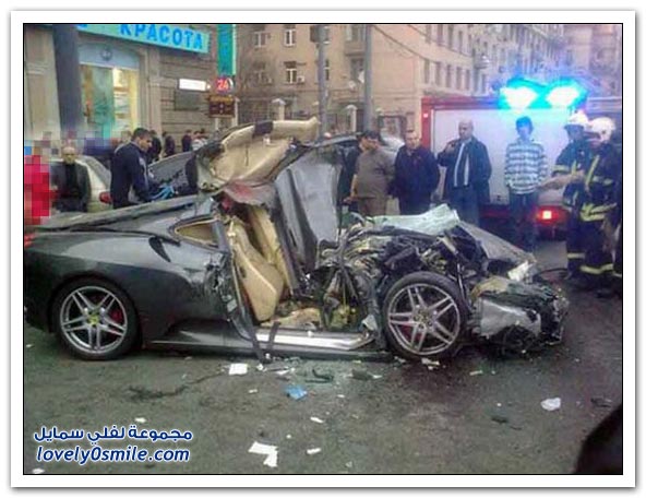 صور: حوادث لأغلى السيارات