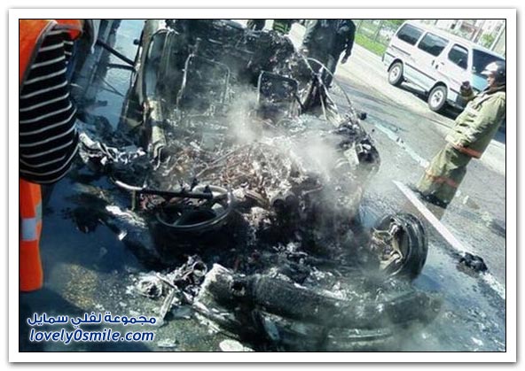 صور: حوادث لأغلى السيارات