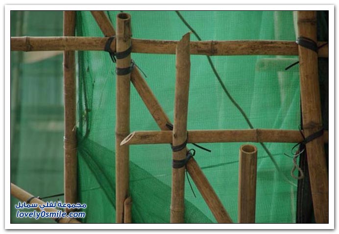 صور: استخدام الخيزران كسقالات أثناء البناء في شرق آسيا