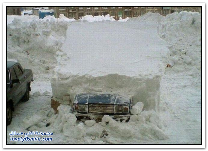 صور: فقط في روسيا دفن السيارات