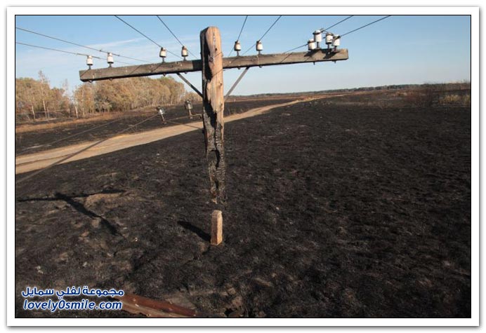 صور أحد نتائج الحرائق في روسيا