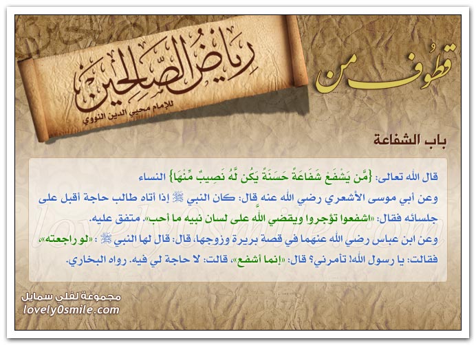 الشفاعة + الإصلاح بين الناس