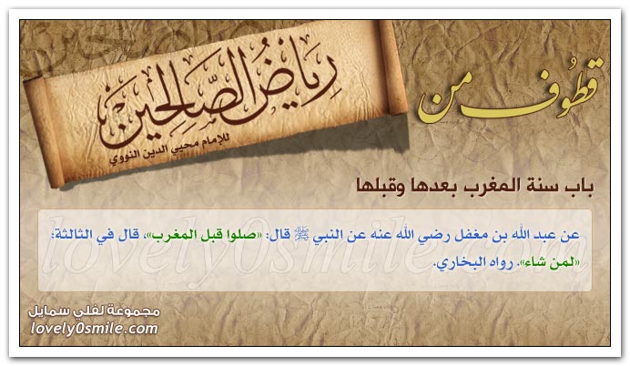 استحباب جعل النوافل في البيت + الحث على صلاة الوتر