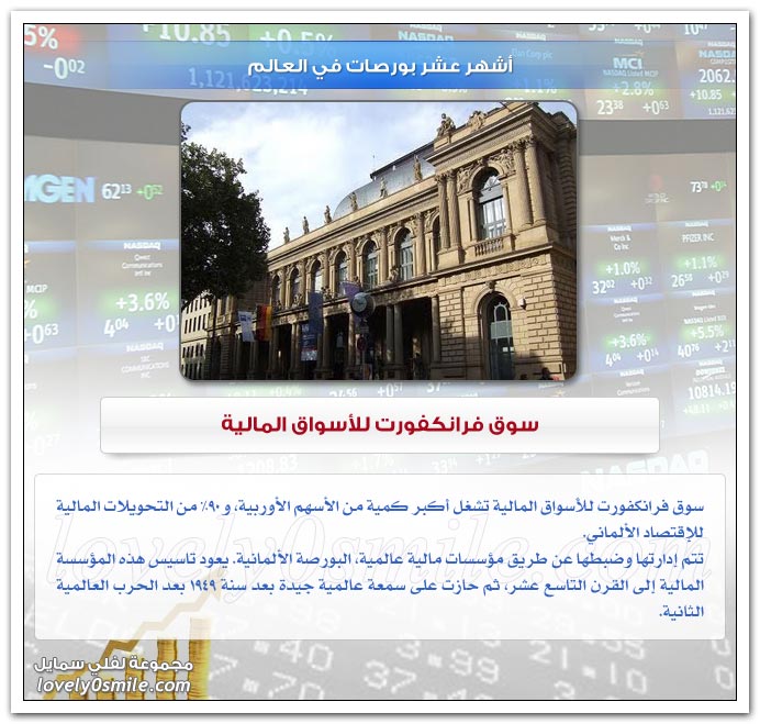 أشهر عشر بورصات في العالم
