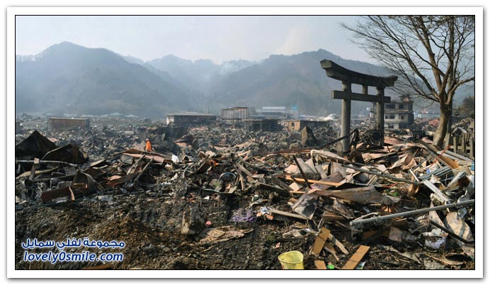 آثار زلزال وتسونامي اليابان 2011