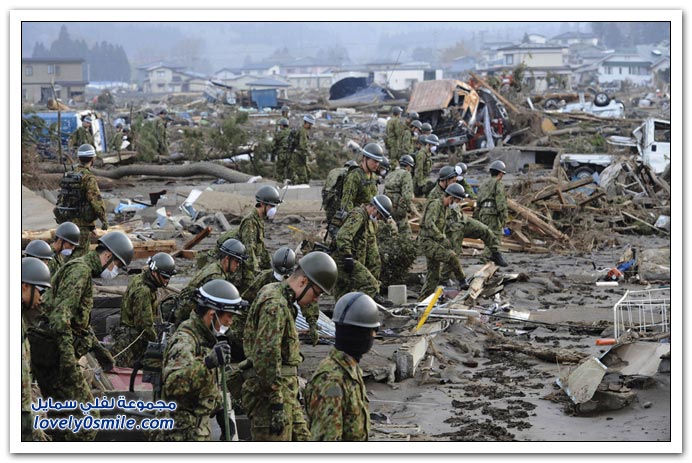 آثار زلزال وتسونامي اليابان 2011