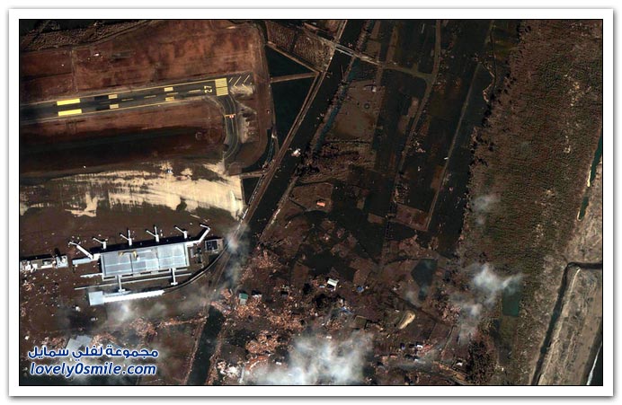 صور قبل وبعد زلزال وتسونامي اليابان 2011