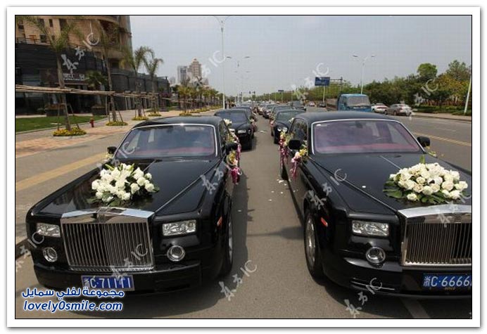 موكب زفاف لعائلة غنية في الصين
