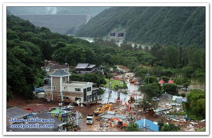 صور لأعنف أمطار منذ القرن في كوريا الجنوبية