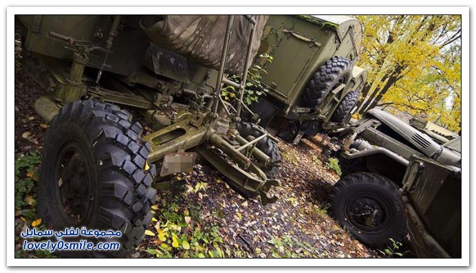 معدات عسكرية روسية مهجورة في الغابات