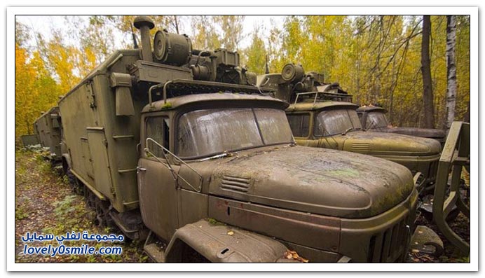 معدات عسكرية روسية مهجورة في الغابات