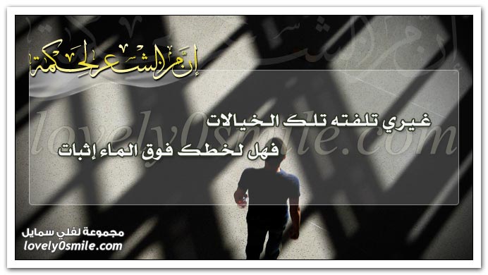 غيري تلفته تلك الخيالات فهل لخطك فوق الماء إثبات
