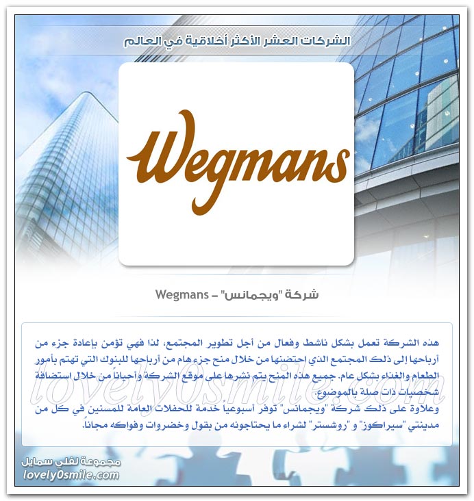 الشركات العشر الأكثر أخلاقية في العالم