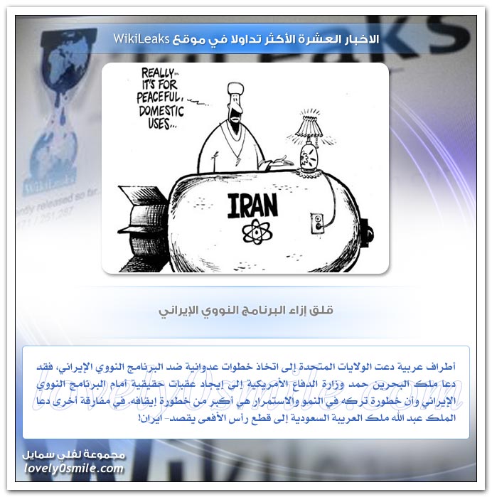الأخبار العشرة الأكثر تداولا في موقع WikiLeaks