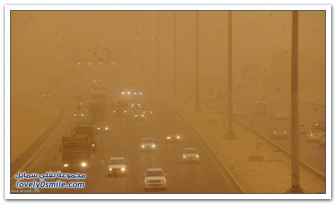 العاصفة الترابية التي حلت على الرياض يوم 4-2-2012