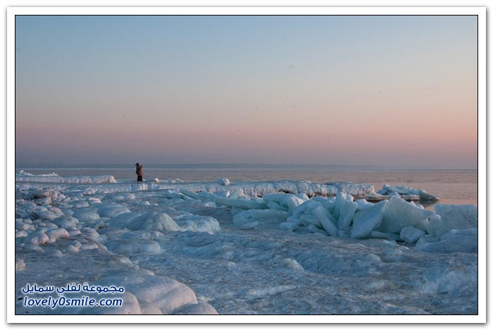 تجمد خليج أوديسا في أوكرانيا