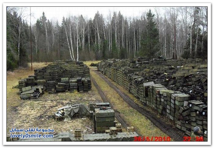 أحد مخازن الذخيرة المهملة في روسيا