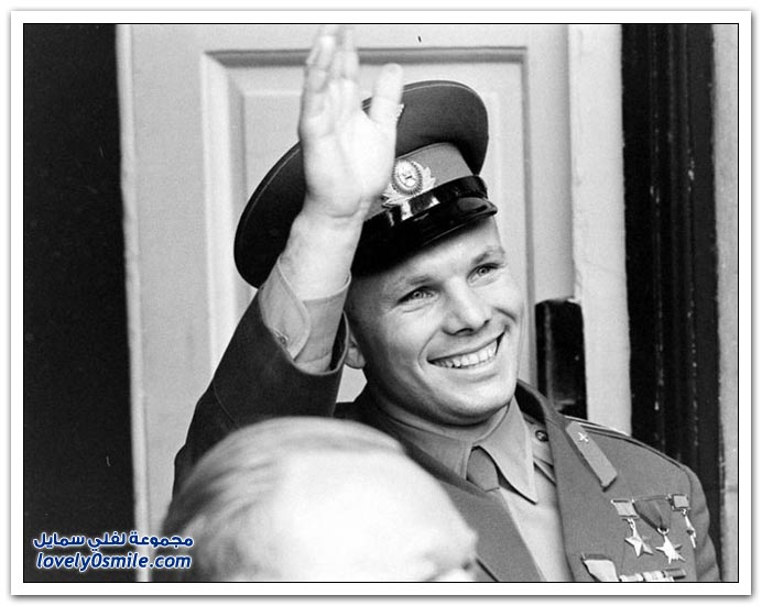 صور تكريم أول رائد فضاء سوفيتي عام 1961