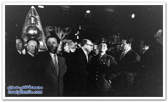 صور تكريم أول رائد فضاء سوفيتي عام 1961