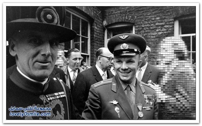 صور تكريم أول رائد فضاء سوفيتي عام 1961