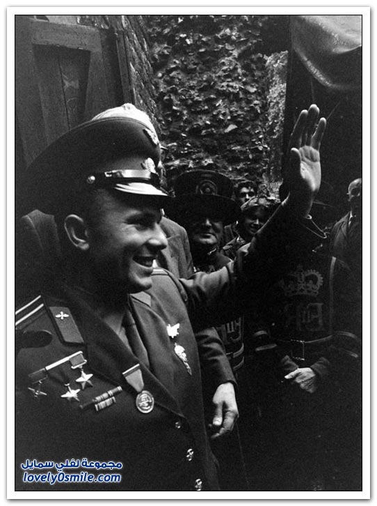 صور تكريم أول رائد فضاء سوفيتي عام 1961