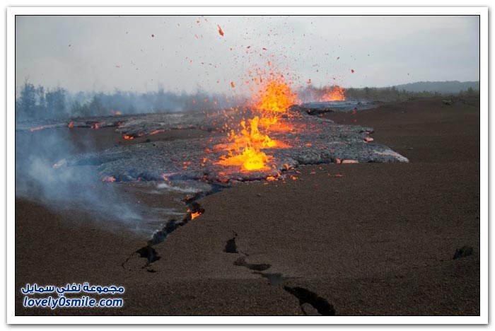 صور من بركان كيلاوي أنشط بركان في العالم