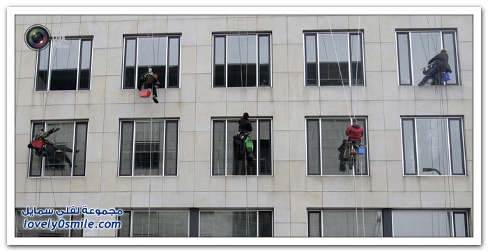 تنظيف نوافذ ناطحات السحاب حول العالم