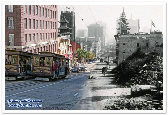 دمج صور الحاضر بالماضي بعد زلزال سان فرانسيسكو الذي وقع في عام 1906