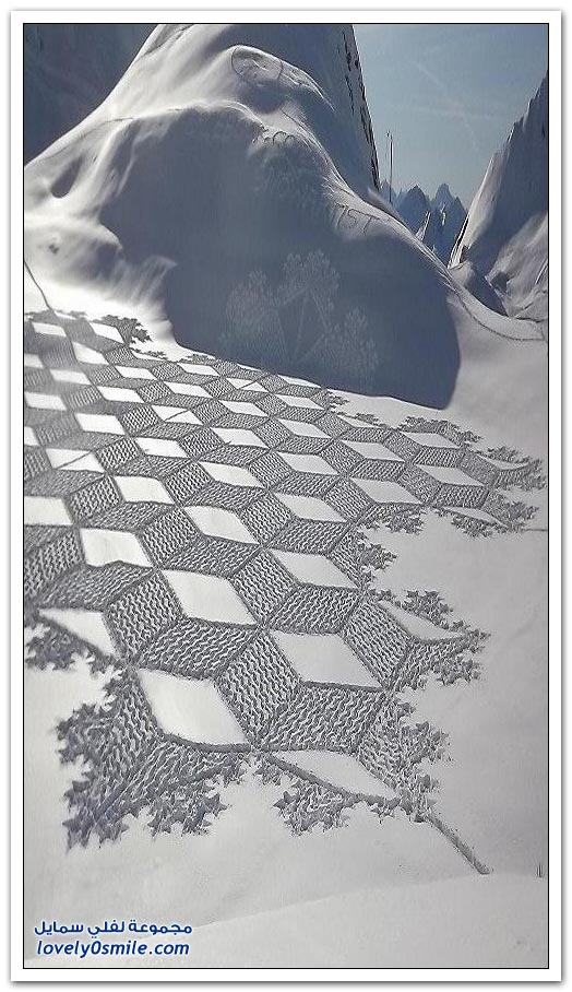 الرسم على الثلوج