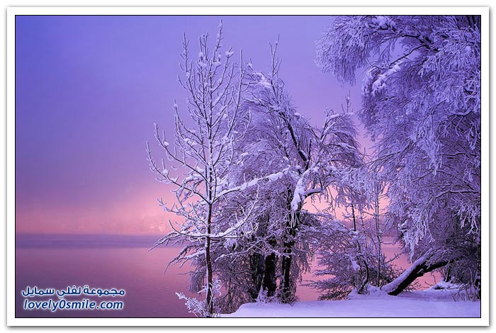 المناظر الطبيعية الرائعة في فصل الشتاء
