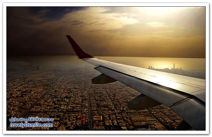 صور من نافذة الطائرة لبعض مدن العالم
