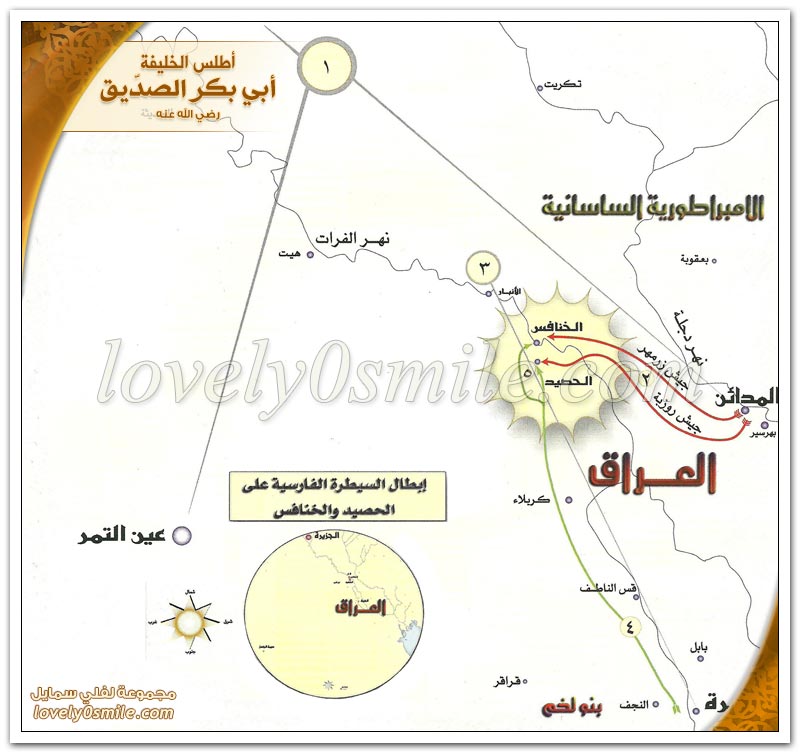 فتح دومة الجندل + إبطال السيطرة الفارسية على الحصيد والخنافس + فتح حصيد والخنافس
