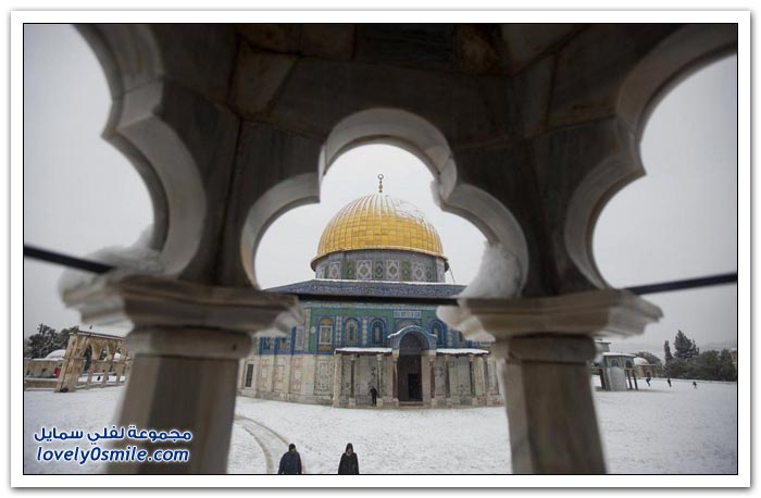 صور وفيديو: القدس تكتسي بالثلوج