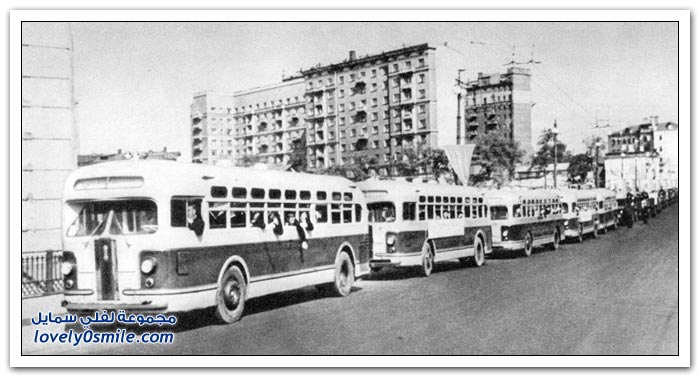 حافلات النقل العام أيام الاشتراكية في موسكو