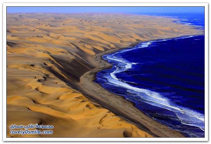 التقاء صحراء ناميب بالمحيط الأطلسي